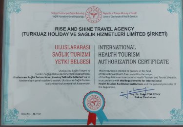 Sağlık Turizmi Yetki Belgesi